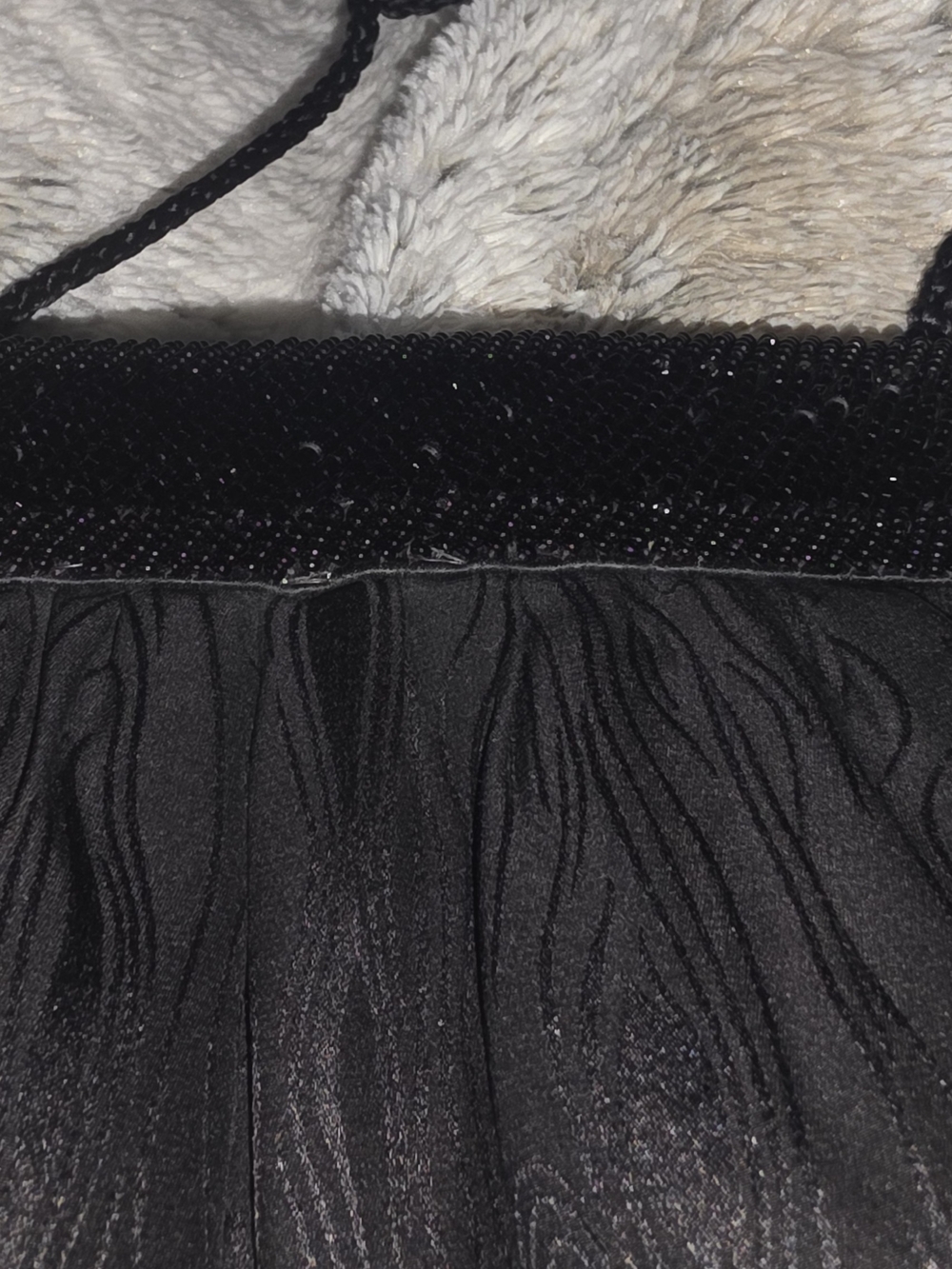 Black Evening Drawstring Shoulder Bag - Picture 3 of 6